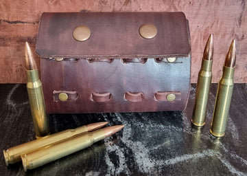 Leather Pouch, Ammo, Genuine Leather, Hand-made