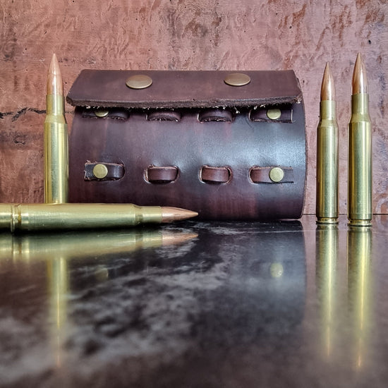 Leather Pouch, Ammo, Genuine Leather, Hand-made