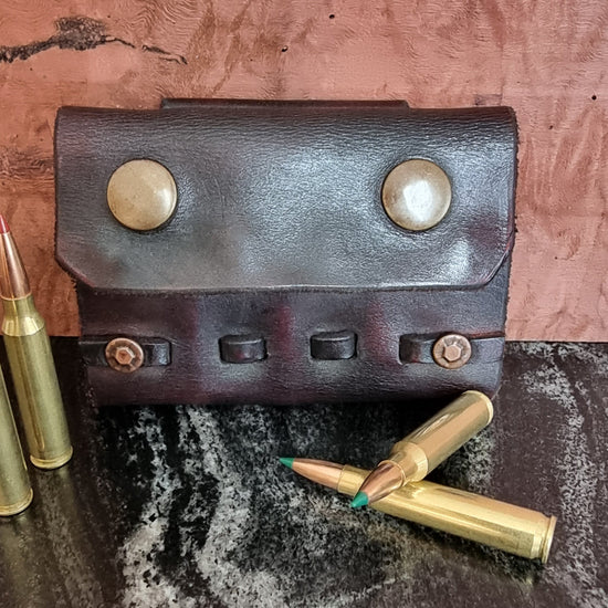 Leather Pouch, Ammo, Genuine Leather, Hand-made