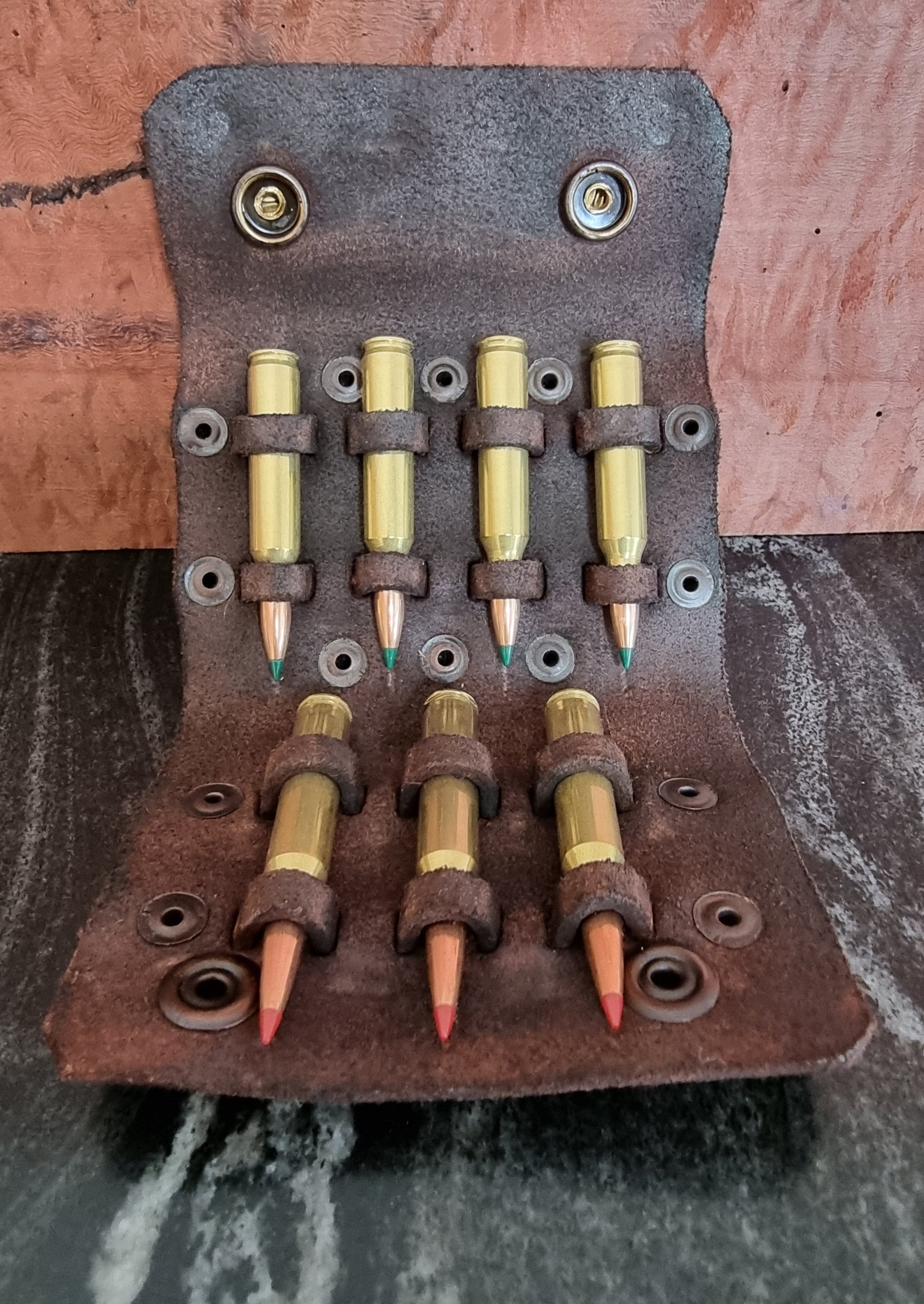 Leather Pouch, Ammo, Genuine Leather, Hand-made