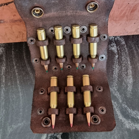 Leather Pouch, Ammo, Genuine Leather, Hand-made