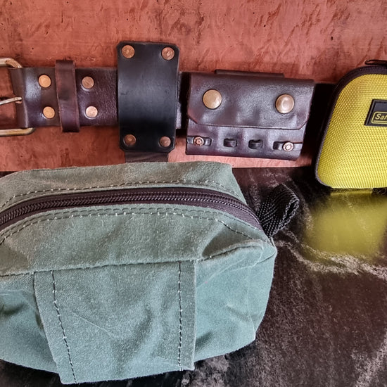 Leather Pouch, Ammo, Genuine Leather, Hand-made