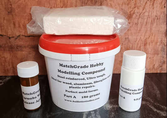 Ballistic Studies laboratories, MatchGrade, epoxy repait kit, stock compound and synthetic stock stabilizer. Designed Accuracy, winning performance, marine, timber, stone, steel repairs