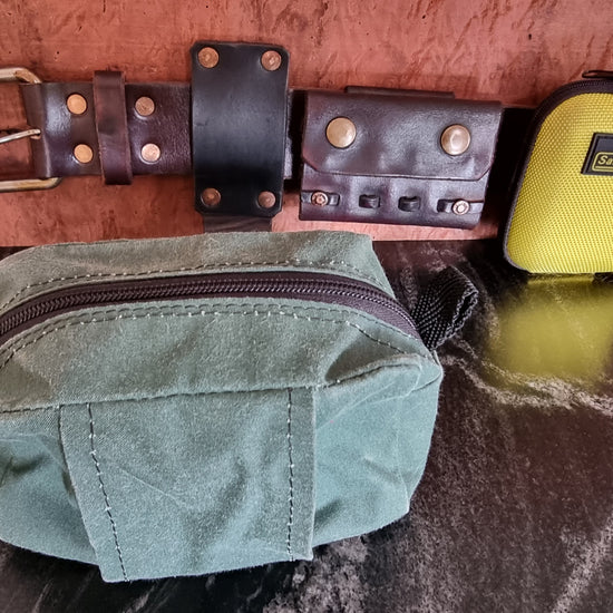 Leather Pouch, Ammo, Genuine Leather, Hand-made