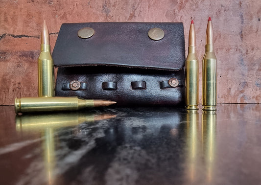 Leather Ammo Pouch Genuine Handcrafted - Medium